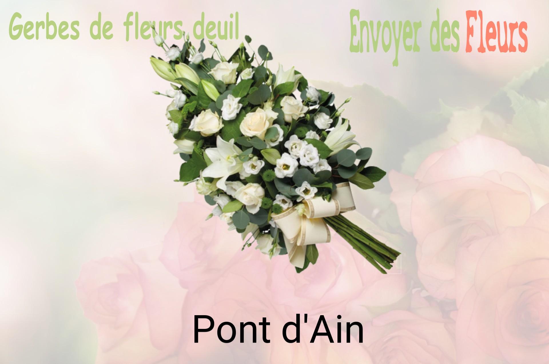 Gerbe de fleurs de deuil livrée à Pont-d'Ain